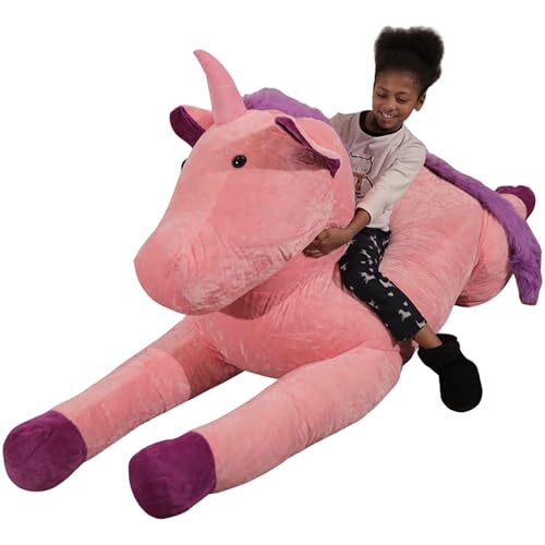 Bananair Plüsch Einhorn Pink 220 cm Riesen Riesige XXL Teddybär Puppe Geburtstagsgeschenke von bananair