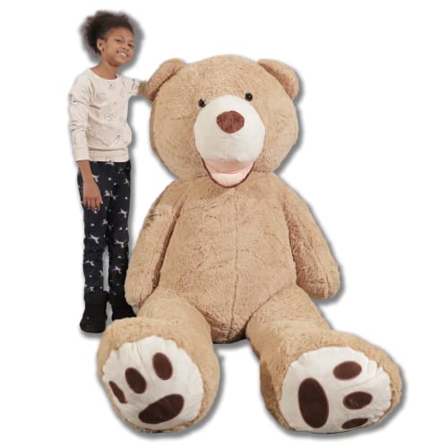 bananair Riesen Teddybär XXL, 100 bis 340 cm - Kuschelig und Flauschig, Versicherte Umarmungen - XXL Kuscheltier, Geburtstage, Zimmerdekoration (Beige, 260 cm) von bananair