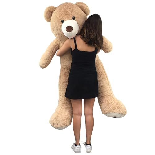 bananair - Riesen Teddybär XXL, 130 bis 340 cm - CE-Zertifiziert, Kuschelig und Flauschig, Versicherte Umarmungen Geburtstage, Zimmerdekoration (Beige, 130 cm) von bananair