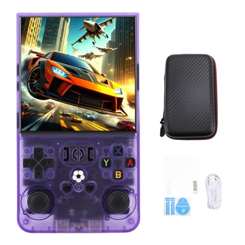banapoy Retro Handheld Game Console, 4 Zoll Bildschirm Tragbare Retro -Gaming -Konsole in 60 Emulatoren, Pocket Classic Video Gaming Player für Reisen (Klares lila) von banapoy