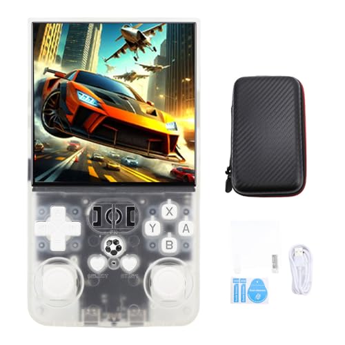 banapoy Retro Handheld Game Console, 4 Zoll Bildschirm Tragbare Retro -Gaming -Konsole in 60 Emulatoren, Pocket Classic Video Gaming Player für Reisen (klar) von banapoy