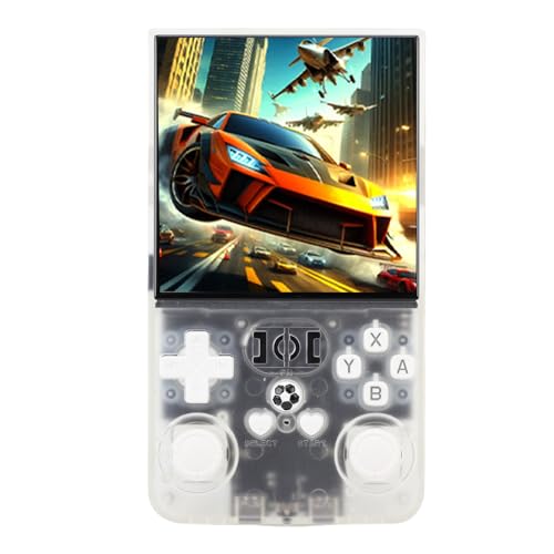 banapoy Retro Handheld Game Console, 4 Zoll Bildschirm Tragbare Retro -Gaming -Konsole in 60 Emulatoren, Pocket Classic Video Gaming Player für Reisen (klar) von banapoy