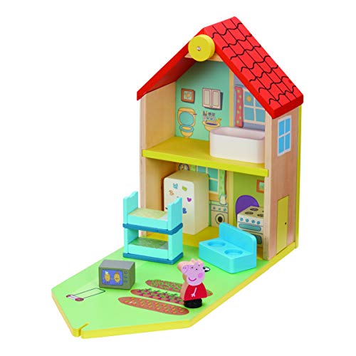 BANDAI CO07213 Wutz Das Holzhaus von Peppa Pig, weiß von BANDAI