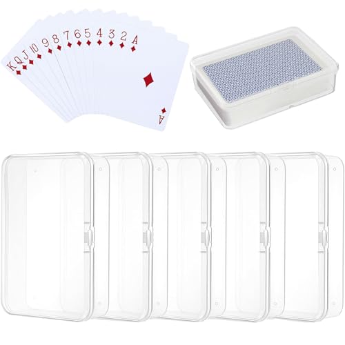 5 Stück Spielkarten Box,10,5 x 7,5 x 2,5cm,Kartenbox Spielkarten,Kartenbox,Spielkarten Etui,Transparentem Kunststoff Spielkarten Etui, für Bankkarten, Visitenkarte, Spielkarten, Perlen, Pillen 5 Stück Spielkarten Box,10,5 x 7,5 x 2,5cm,Kartenbox Spielkarten,Kartenbox,Spielkarten Etui,Transparentem Kunststoff Spielkarten Etui, für Bankkarten, Visitenkarte, Spielkarten, Perlen, Pillen von banjiabb