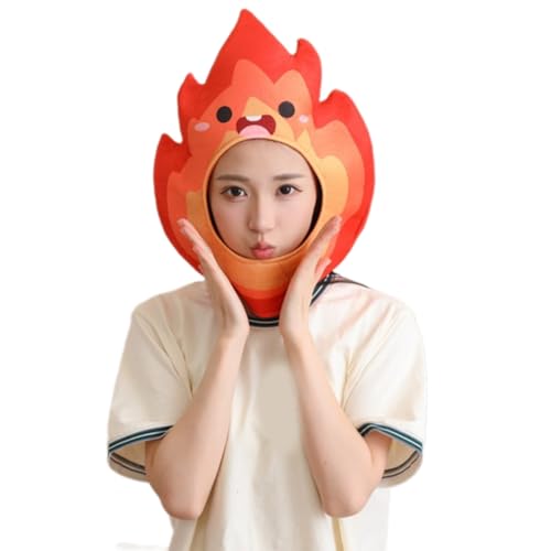 baojielai Cartoon-Flammen-Kopfbedeckung, Hut für Cosplay, Fotografie, Party, Kostüm, Kopfzubehör, dehnbar, atmungsaktiv, Kopfbedeckung baojielai Cartoon-Flammen-Kopfbedeckung, Hut für Cosplay, Fotografie, Party, Kostüm, Kopfzubehör, dehnbar, atmungsaktiv, Kopfbedeckung von baojielai