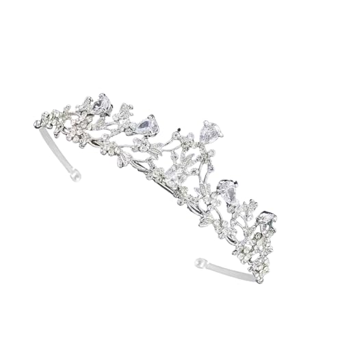 baojielai Luxuriöser Haarreif mit Krone, strapazierfähig, für Geburtstagsparty, eleganter Festzug, Wassertropfen, Kristall, Mädchen, Hochzeit, Kostüm, Kopfbedeckung baojielai Luxuriöser Haarreif mit Krone, strapazierfähig, für Geburtstagsparty, eleganter Festzug, Wassertropfen, Kristall, Mädchen, Hochzeit, Kostüm, Kopfbedeckung von baojielai