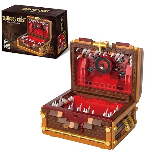 barweer Ideas Dragons & Treasures Klemmbausteine Baustein, Schatztruhe Verlies and Dragons dice Kasten Videospiele Building Set für Erwachsene und Kinder（531 Teile） von barweer