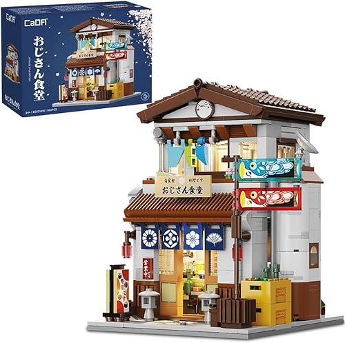 barweer Japan Mitternachtskantine Klemmbausteine Häuser Set für Erwachsene Kind, City Modular Buildings, Hausbauset House Architecture (861 Teile) C66014W von barweer