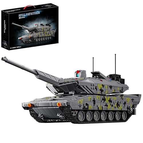 barweer KF51 Patnther Militär Klemmbausteine WW2 Ferngesteuert Panzer Building Set Modell Technik Sammlung Geschenk für Erwachsene und Männer (2235 Teile) von barweer