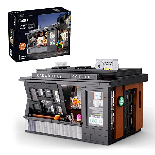 barweer Kaffee Klemmbausteine Häuser Bausteine,Straßen City Haus Japan Architecture Modell,MOC Cafe House Modular Buildings für Erwachsene und Kinder,C66005W（768 Teile）, Kompatibel mit Lego von barweer