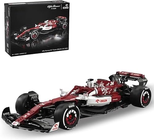 barweer Klemmbausteine 1: 8 MOC AlfaRomeo F1 Race Car C42 Autos Technik Sammlung STEM Geschenk für Erwachsene und Männer, C64005W Building Set Sportwagen Bausteine (1868 Teile) von barweer