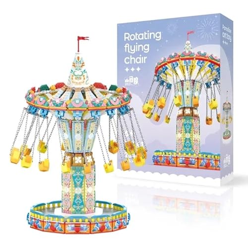 barweer Klemmbausteine Automatisch Rotating Flying Chair Building Set, Rotierender Fliegender Stuhl Technik Bausteine Weihnachten Geschenk für Erwachsene Kinder Junge Mädchen（2848 Teile） von barweer