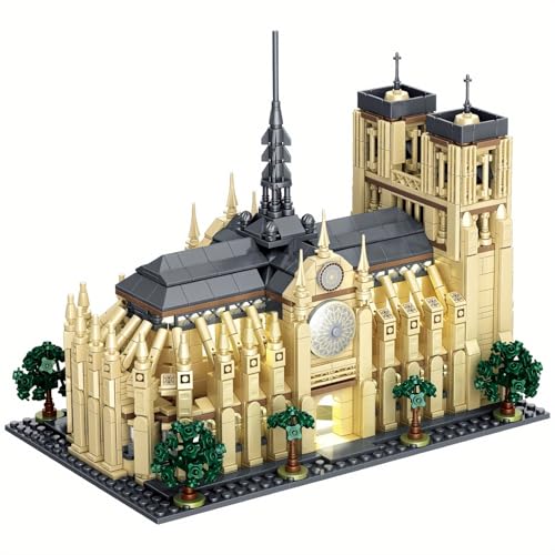 barweer Klemmbausteine Haus Notre Dame de Paris Architecture Häuser Bausteine Modell Bausatz, Stadthaus Architektur Gebäude House Modular Building Set für Erwachsene und Kinder (1757 Teile) von barweer