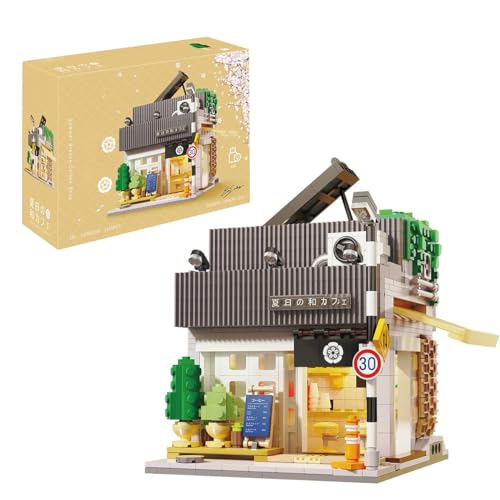 barweer Klemmbausteine Japan Summer Café Set,Japanese City Store Haus häuser House Architecture, MOC Modular Buildings für Erwachsene,C66006W (1116 Teile),Kompatibel mit Lego von barweer