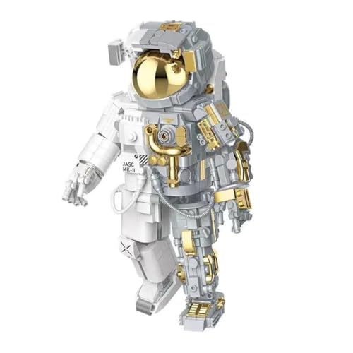 barweer Space Astronaut Bausteine Set,Weltraum Astronaut Modell Heimdekoration Sammlerstück,Geschenk für Erwachsene Jungen,Technik Klemmbausteine Bauspielzeug (804 Teile) von barweer