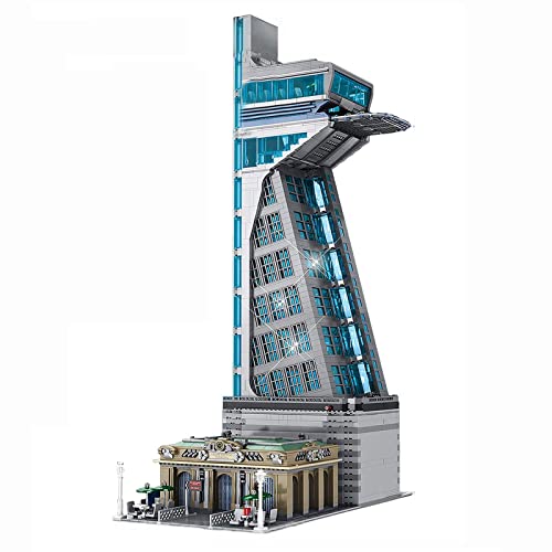 barweer Super Tower Film Haus Bausteine, Architecture Modular Buildings Set für Erwachsene, Panlos 55120, Technik Klemmbausteine Kompatibel mit Lego（5883 Teilen） von barweer