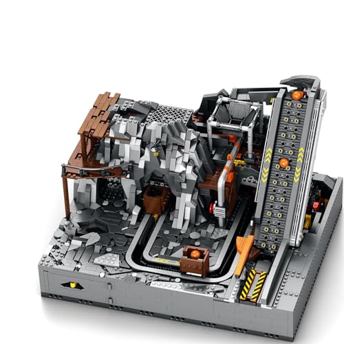 barweer Technik Mining Machine Bausatz - 3338 Teile Elektrisches Förderband mit Motor | STEAM Lernspielzeug für Kinder & Erwachsene | Kompatibel mit Klemmbausteinen (39 cm Modell) von barweer
