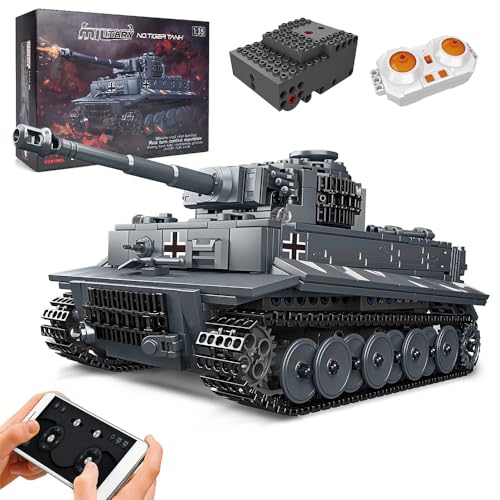 barweer Tiger Panzer Klemmbaustein, Militär WW2 Panzer Modell bausatz Set,Sammlung Geschenk für Erwachsene Bausatz und Männer,Mould 20014(800 Teile) von barweer