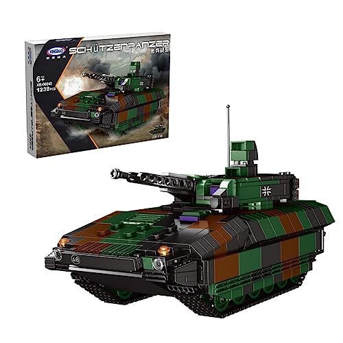 barweer Realistisches Klemmbausteine Panzer Militär WW2 SPW Modell, Heavy Schutzen Panzer Spielzeug Bausteine Set für Erwachsene Männer (1776 Teile) von barweer