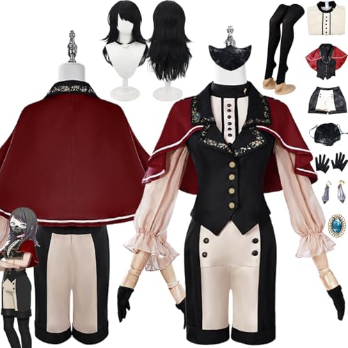 bbganlian Anime Bang Dream It's Mygo Umiri Yahata Cosplay Kostüm Outfit Rollenspiel Uniform Komplettes Set Halloween Party Karneval Dress Up Anzug mit Perücke Maske für Frauen (L) von bbganlian