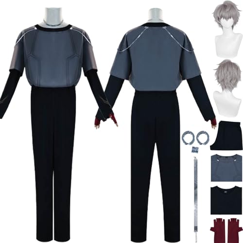 bbganlian Anime Charakter Till Cosplay Kostüm Outfit Alien Stage Mizi Hyuna Luka Rollenspiel Uniform Komplettes Set Halloween Party Karneval Dress Up Anzug mit Perücke für Männer (S) von bbganlian