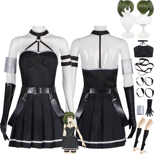 bbganlian Anime Frieren Beyond Journey's End Ubel Cosplay Kostüm Outfit Fern Uniform Komplettes Set Halloween Karneval Halloween Dress Up Anzug mit Perücke für Frauen Mädchen (S) von bbganlian