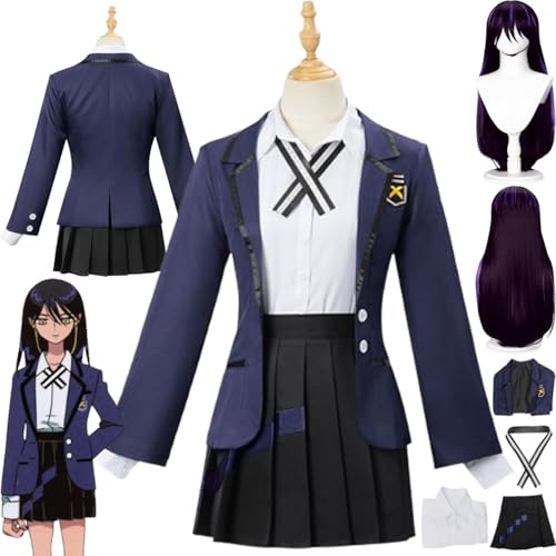 bbganlian Anime Gundam GQuuuuuuX Nyaan Cosplay Kostüm Outfit Amate Yuzuriha Rollenspiel Uniform Komplettes Set Halloween Party Karneval Dress Up Anzug mit Perücke für Frauen (S) von bbganlian