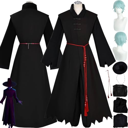 bbganlian Anime KPop Demon Hunters Saja Boys Baby Cosplay Kostüm Outfit Romance Rollenspiel Uniform Komplettes Set Halloween Party Karneval Dress Up Anzug mit Perücke für Männer (XXXL) von bbganlian