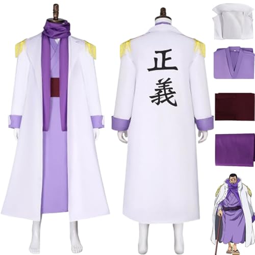bbganlian Anime One Piece Issho Cosplay Kostüm Outfit Monkey D Garp Portgas D Ace Rollenspiel Uniform Komplettes Set Halloween Party Karneval Dress Up Anzug für Männer (S) von bbganlian