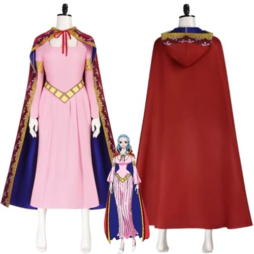 bbganlian Anime One Piece Nefertari D. Vivi Cosplay Kostüm Outfit Nico Robin Monkey D Garp Rollenspiel Uniform Komplettes Set Halloween Party Karneval Dress Up Anzug für Frauen (L) von bbganlian