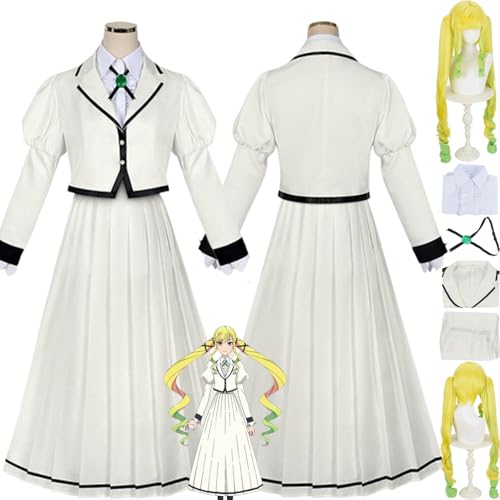 bbganlian Anime Rock Is A Lady's Modesty Lilisa Suzunomiya Cosplay Kostüm Outfit Rollenspiel Uniform Komplettes Set Halloween Party Karneval Dress Up Anzug mit Perücke für Frauen (L) von bbganlian