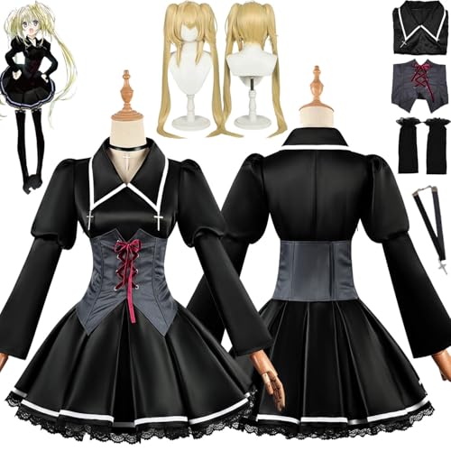 bbganlian Anime Shugo Chara Tsukiyomi Utau Cosplay Kostüm Outfit Hinamori Amu Rollenspiel Jk Uniform Komplettes Set Halloween Karneval Party Dress Up Anzug mit Perücke für Frauen (XL) von bbganlian
