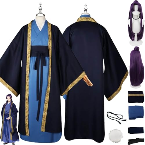 bbganlian Anime The Apothecary Diaries Jinshi Cosplay Kostüm Outfit Rollenspiel Uniform Komplett Set Halloween Karneval Dress Up Anzug mit Perücke Kopfschmuck für Männer Jungen (L) von bbganlian