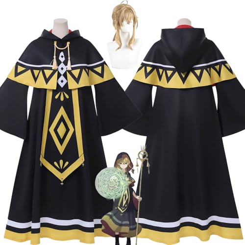 bbganlian Anime The Secret of Silent Witch Moncia Everett Neue Haut Cosplay Kostüm Outfit Rollenspiel Uniform Komplettes Set Halloween Party Dress Up Anzug mit Perücke für Frauen (XXXL) von bbganlian