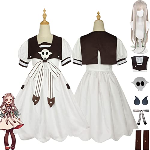 bbganlian Anime Yashiro Nene Cosplay Kostüm Outfit Toilette Gebunden Hanako Kun Uniform Komplettes Set Halloween Karneval Party Dress Up Anzug mit Kopfschmuck Perücke for Frauen (M) von bbganlian