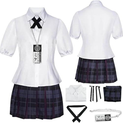 bbganlian Live-Action-Version Kakegurui Saotome Meari Cosplay Kostüm Outfit Rollenspiel Uniform Komplettes Set Halloween Party Karneval Dress Up Anzug mit Halskette für Frauen (L) von bbganlian