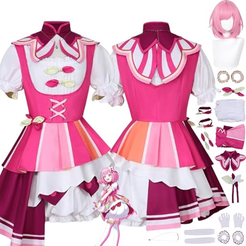 bbganlian Project Sekai Colorful Stage Ootori Emu 3 Jubiläum Cosplay Kostüm Outfit Spielcharakter Uniform Komplettes Set Halloween Karneval Dress Up Anzug mit Perücke für Frauen (L) von bbganlian