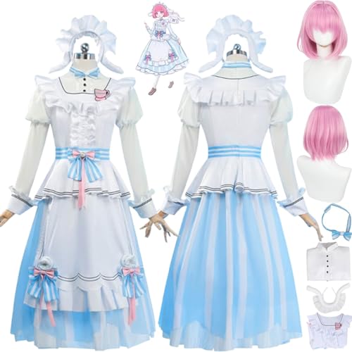 bbganlian Project Sekai Colorful Stage Ootori Emu Cosplay Kostüm Outfit Spielcharakter Uniform Komplettes Set Halloween Karneval Dress Up Anzug mit Perücke Kopfschmuck für Frauen (M) von bbganlian
