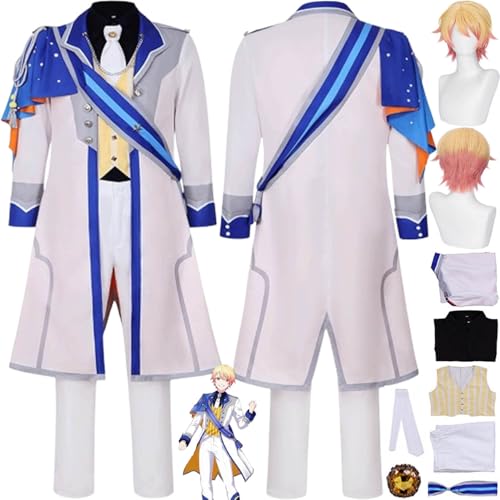 bbganlian Project Sekai Colorful Stage Tenma Tsukasa 3 Jubiläum Cosplay Kostüm Outfit Spielcharakter Uniform Komplettes Set Halloween Party Dress Up Anzug mit Perücke für Männer (XXXL) von bbganlian