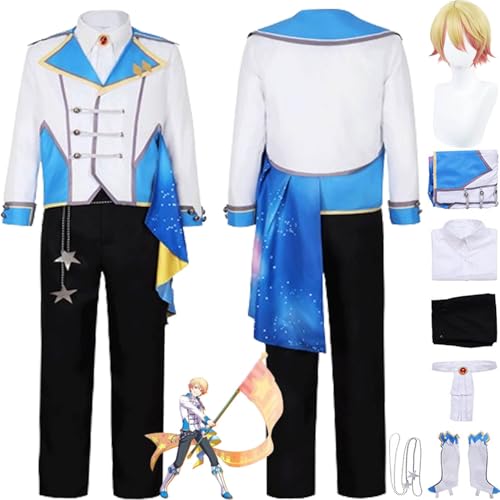 bbganlian Project Sekai Colorful Stage Tenma Tsukasa Cosplay Kostüm Outfit Spielcharakter Uniform Komplettes Set Halloween Karneval Party Dress Up Anzug mit Perücke für Männer (L) von bbganlian