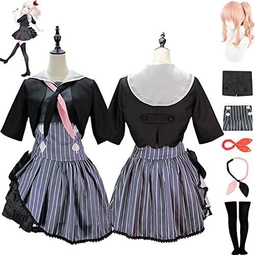 bbganlian Projekt Sekai Bunte Bühne Akiyama Mizuki Cosplay Kostüm Outfit Spiel Charakter Uniform Komplettes Set Halloween Karneval Party Dress Up Anzug mit Perücke für Frauen (S) von bbganlian