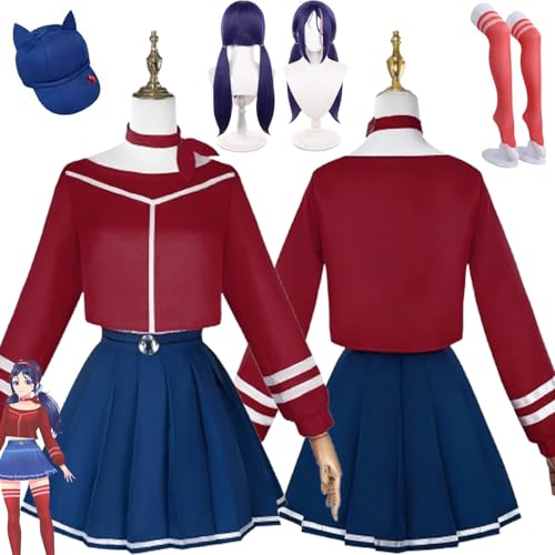 bbganlian Spiel Charakter Mita Cosplay Kostüm Outfit Mila Rollenspiel JK Uniform Komplettes Set Halloween Party Karneval Dress Up Anzug mit Perücke Hut für Frauen (M) von bbganlian