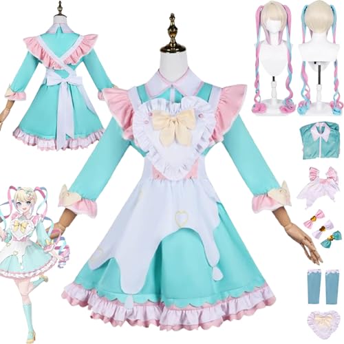 bbganlian Spiel Needy Girl Overdose KAngel Maid Cosplay Kostüm Outfit Ame Chan Uniform Komplettes Set Halloween Party Karneval Dress Up Anzug mit Perücke Kopfschmuck für Frauen (M) von bbganlian
