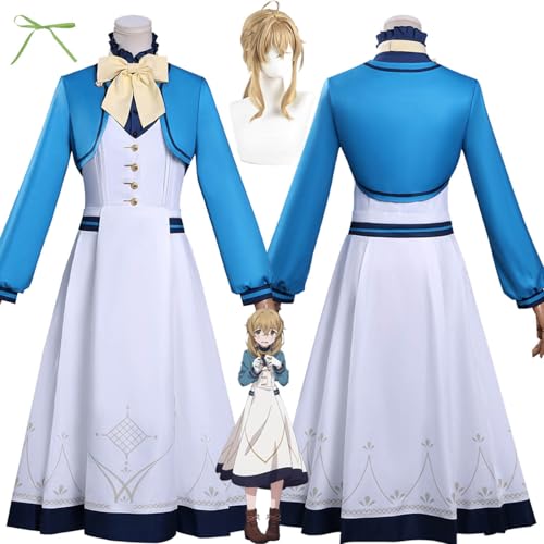 bbganlian The Secret of Silent Witch Moncia Everett Cosplay Kostüm Outfit Rollenspiel Uniform Komplettes Set Halloween Party Karneval Dress Up Anzug mit Perücke für Frauen (XL) von bbganlian