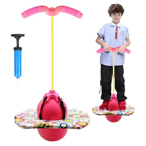 Pogo Stick für Kinder,Pogo mit Griffen,100KG ausgeglichen und koordiniert Bouncing,Griffe sind verstellbar Ausgestattet für Kinder und Erwachsene,Die zum Trainieren der Gleichgewichtsfähigkeit (Rosa) Pogo Stick für Kinder,Pogo mit Griffen,100KG ausgeglichen und koordiniert Bouncing,Griffe sind verstellbar Ausgestattet für Kinder und Erwachsene,Die zum Trainieren der Gleichgewichtsfähigkeit (Rosa) von bechoanigel