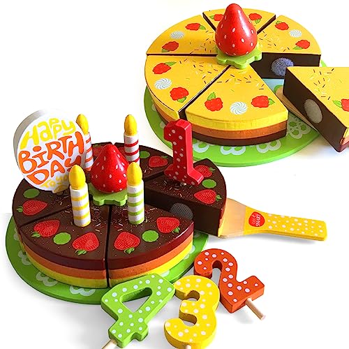 bee SMART Geburtstagskuchen-Set aus Holz & Zubehör – 18 stck | Kinder-Rollenspielset | Rollenspiel- und Fantasie-Spielküchenset für Kinder | Geburtstagsgeschenke für Kleinkinder Jungen & Mädchen bee SMART Geburtstagskuchen-Set aus Holz & Zubehör – 18 stck | Kinder-Rollenspielset | Rollenspiel- und Fantasie-Spielküchenset für Kinder | Geburtstagsgeschenke für Kleinkinder Jungen & Mädchen von bee SMART
