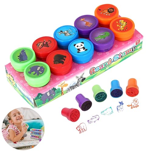 beejune 10 Stückstempel Kinder Ab 2 Jahre, Stempelset Kinder, Kinderstempel Set, Mehrfarbige Stempelset Tiere, Für Kleine Geschenke Für Kinder Weihnachten Party Mitgebsel Kindergeburtstag beejune 10 Stückstempel Kinder Ab 2 Jahre, Stempelset Kinder, Kinderstempel Set, Mehrfarbige Stempelset Tiere, Für Kleine Geschenke Für Kinder Weihnachten Party Mitgebsel Kindergeburtstag von beejune