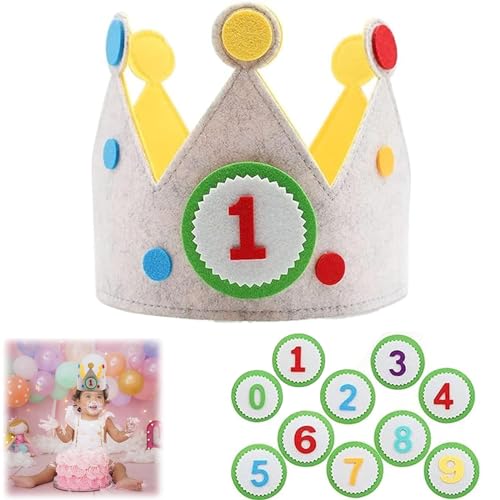 beejune Geburtstagskrone Mädchen, Krone Geburtstag, Geburtstagskrone Junge, Krone Kinder, Geburtstagskrone Musselin, Mit Auswechselbaren Zahlen Von 0-9, Für Kinder Geburtstag Party Supplies beejune Geburtstagskrone Mädchen, Krone Geburtstag, Geburtstagskrone Junge, Krone Kinder, Geburtstagskrone Musselin, Mit Auswechselbaren Zahlen Von 0-9, Für Kinder Geburtstag Party Supplies von beejune