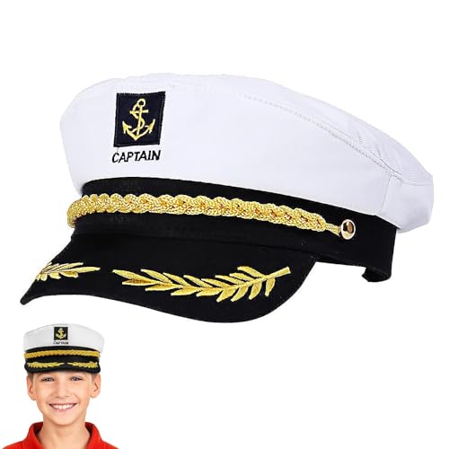 beejune Kapitänsmütze Herren, Matrosenmütze, Faschingsmütze Herren, Weisse Kapitänsmütze Matrosenmütze, Yacht Schiff Boot Marine Mütze Für Damen, Männer & Erwachsene beejune Kapitänsmütze Herren, Matrosenmütze, Faschingsmütze Herren, Weisse Kapitänsmütze Matrosenmütze, Yacht Schiff Boot Marine Mütze Für Damen, Männer & Erwachsene von beejune