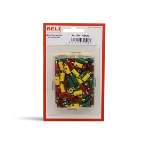 BELI-BECO 7/1100 Blister mit 60 Querlochsteckern und 40 Kupplungen - Miniatur-Bananenstecker - mit Stift-Ø: 2,6mm, Mehrfarbig BELI-BECO 7/1100 Blister mit 60 Querlochsteckern und 40 Kupplungen - Miniatur-Bananenstecker - mit Stift-Ø: 2,6mm, Mehrfarbig von BELI-BECO